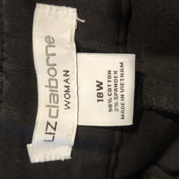 Liz Claiborne Collection Woman Emma Black Ankle Dress Pants Tailored Ankle 18W - Picture 7 of 13